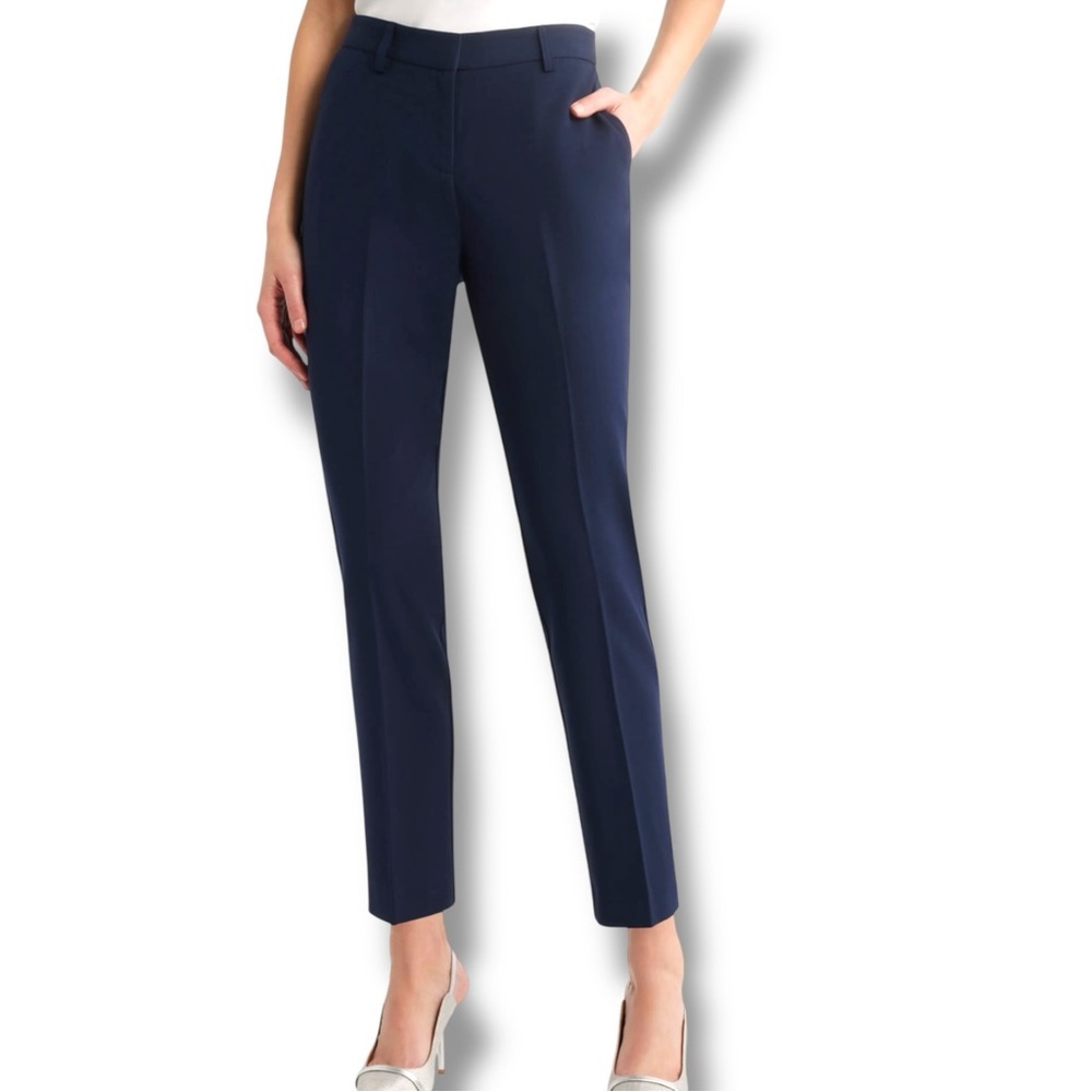 TAHARI ASL Classic Straight Leg  Pants - New Navy Women’s 14